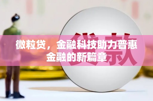 大溪微粒贷，金融科技助力普惠金融的新篇章