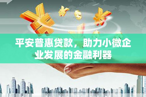 大溪平安普惠贷款，助力小微企业发展的金融利器