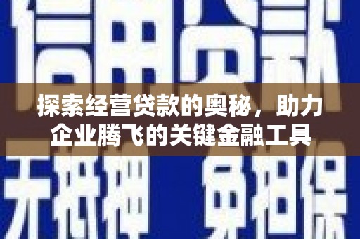 大溪探索经营贷款的奥秘，助力企业腾飞的关键金融工具