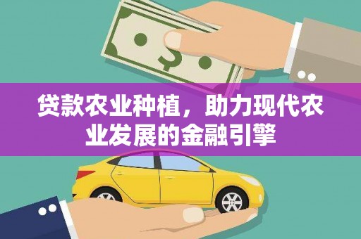 大溪贷款农业种植，助力现代农业发展的金融引擎