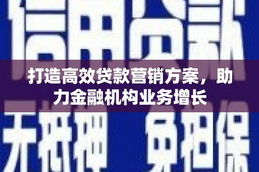 大溪打造高效贷款营销方案，助力金融机构业务增长