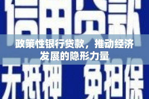 大溪政策性银行贷款，推动经济发展的隐形力量