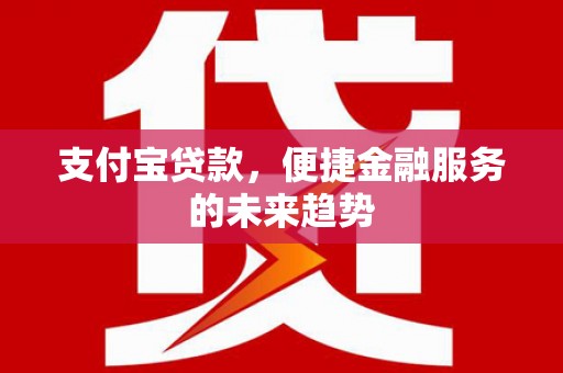 大溪支付宝贷款，便捷金融服务的未来趋势