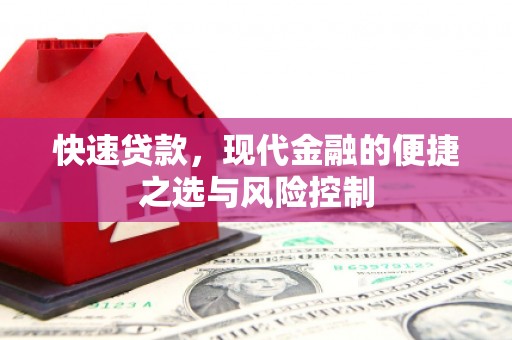 大溪快速贷款，现代金融的便捷之选与风险控制