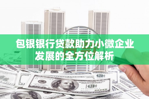 大溪包银银行贷款助力小微企业发展的全方位解析