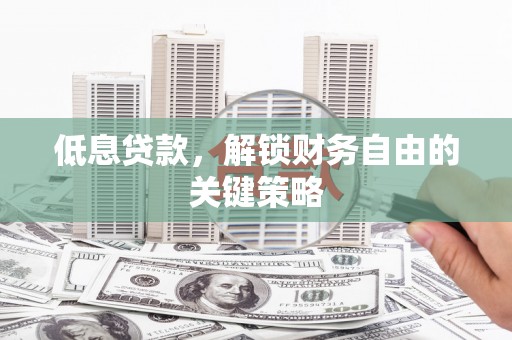 大溪低息贷款，解锁财务自由的关键策略