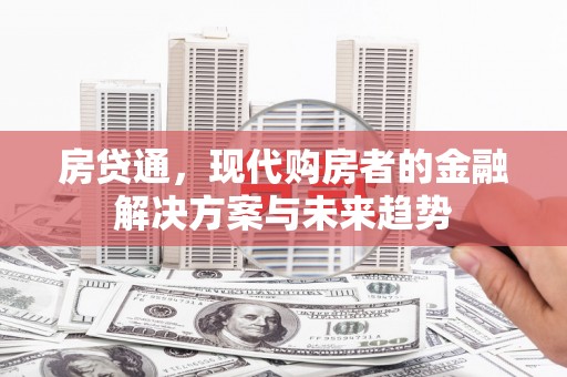 大溪房贷通，现代购房者的金融解决方案与未来趋势