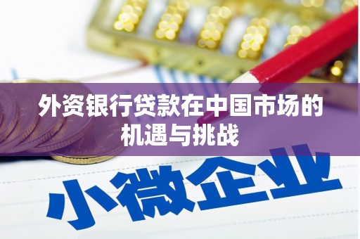 大溪外资银行贷款在中国市场的机遇与挑战