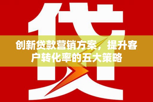 大溪创新贷款营销方案，提升客户转化率的五大策略