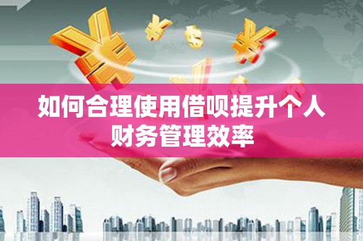 大溪如何合理使用借呗提升个人财务管理效率
