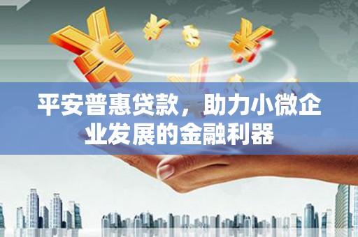 大溪平安普惠贷款，助力小微企业发展的金融利器