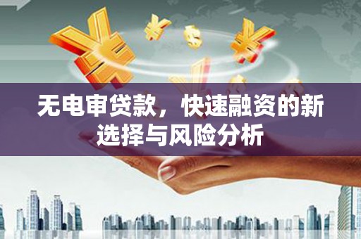 大溪无电审贷款，快速融资的新选择与风险分析