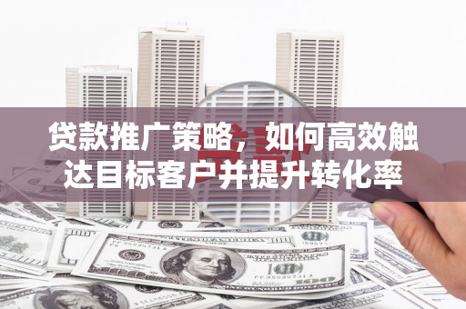 大溪贷款推广策略，如何高效触达目标客户并提升转化率