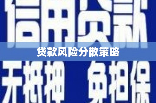 大溪贷款风险分散策略