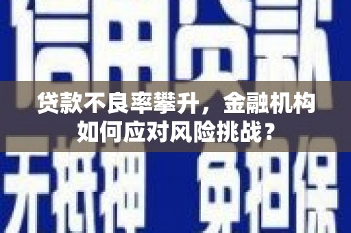 大溪贷款不良率攀升，金融机构如何应对风险挑战？