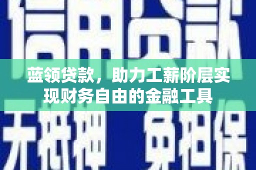 大溪蓝领贷款，助力工薪阶层实现财务自由的金融工具
