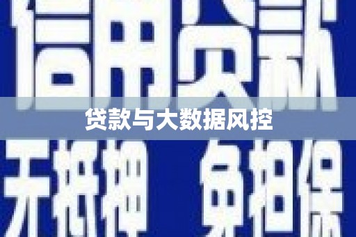 大溪贷款与大数据风控