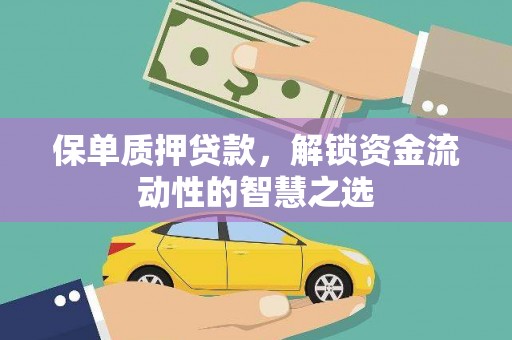 大溪保单质押贷款，解锁资金流动性的智慧之选
