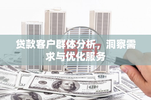 大溪贷款客户群体分析，洞察需求与优化服务